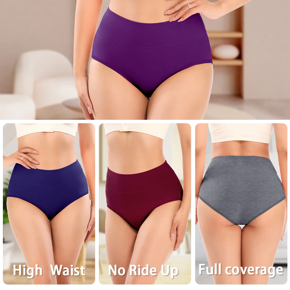 Women's Underwear Cotton High Waist Briefs Full Coverage Soft Breathable Ladies Abdominal Surgery Recovery Panties Sets