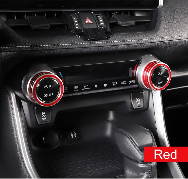 Für Toyota RAV4 XA50 Hybrid 2019 2020 2021 2022 2023 2024 2025 Auto Klimaanlagen-Steuerungsschalter Knopfringe Radio Audio Drehknopf Zierblende Abdeckung – Detail 11