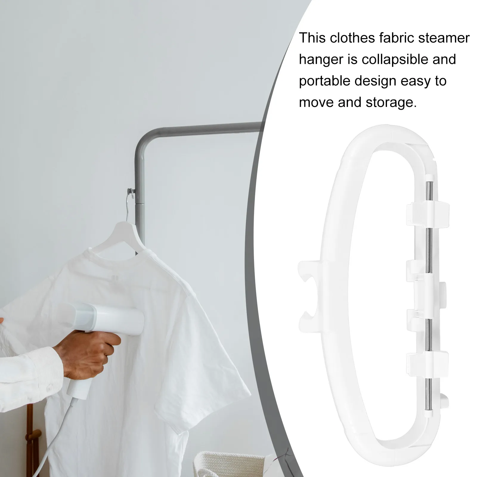 Garment Steamer Hanger Lightweight Collapsible Ironing Bracket for Clothes Pants Clip Home Store Use Portable Storage Rack