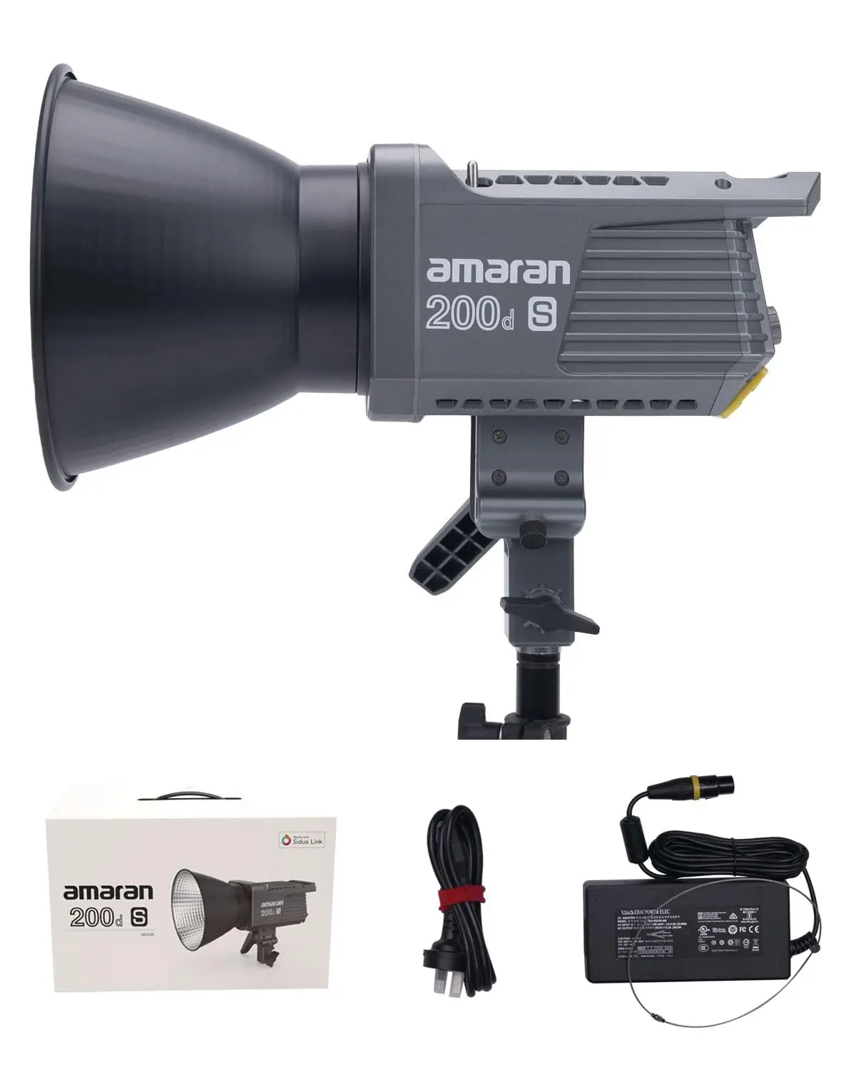 Amaran 200d S 200W Daylight LED Video Light,Bluetooth Studio Light Bowens Mount Silent Fan Photography Video Light by Aputure