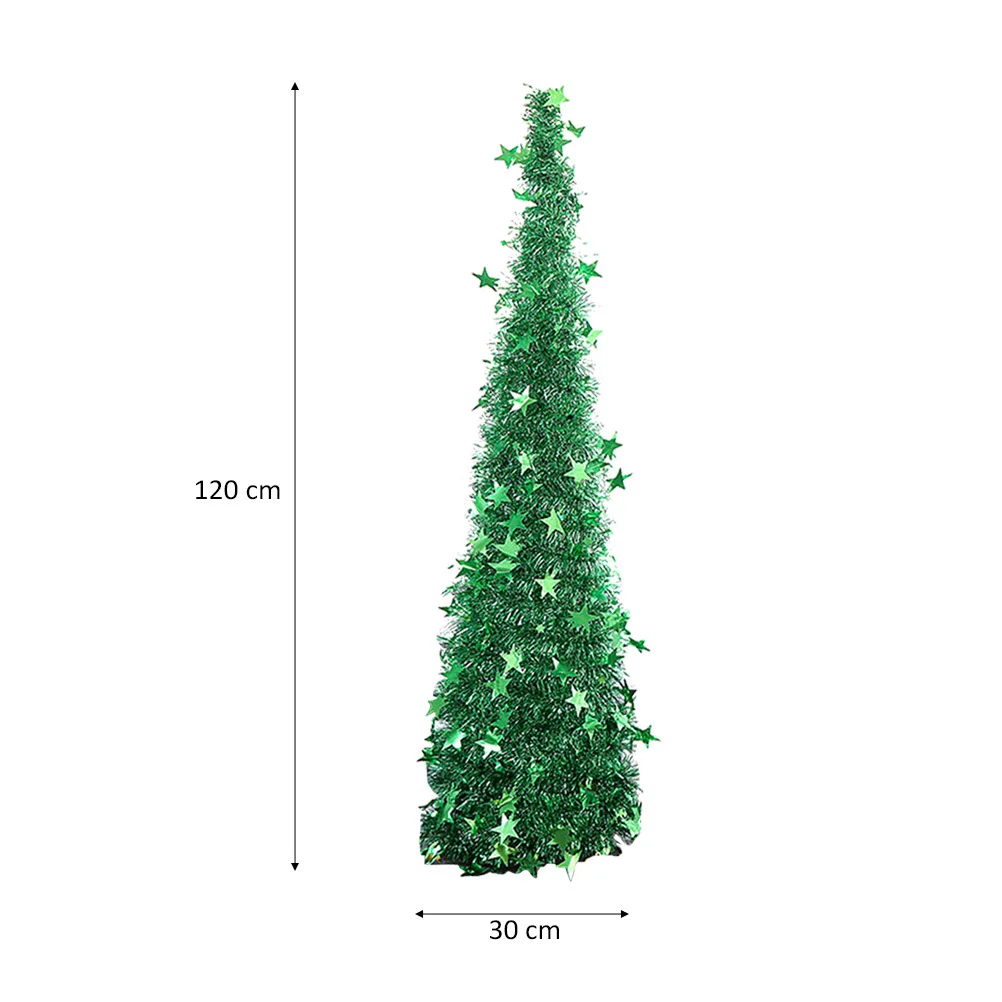 

120 Cm Giant Folding Christmas Tree Tabletop Green Cartoon Ornaments Decoration