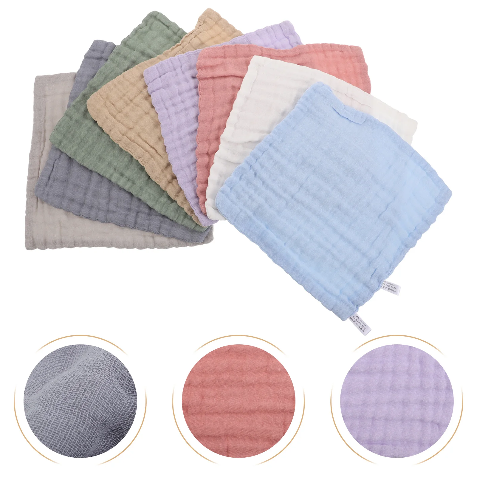 8 قطعة المرايل لعاب الطفل 6 طبقة القطن الشاش ملابس التجشؤ ماصة الوليد تغذية التسنين المرايل لينة الرضع مناشف الوجه الشاش