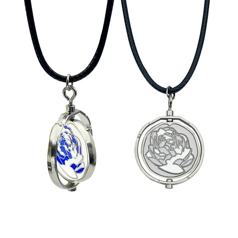 لعبة Jinx الأزرق الوردي للتدوير قلادة أنيمي لعبة غامضة الموسم 2 حقيبة الظهر المعلقات مجموعات المعادن الأزياء والمجوهرات المشجعين #4