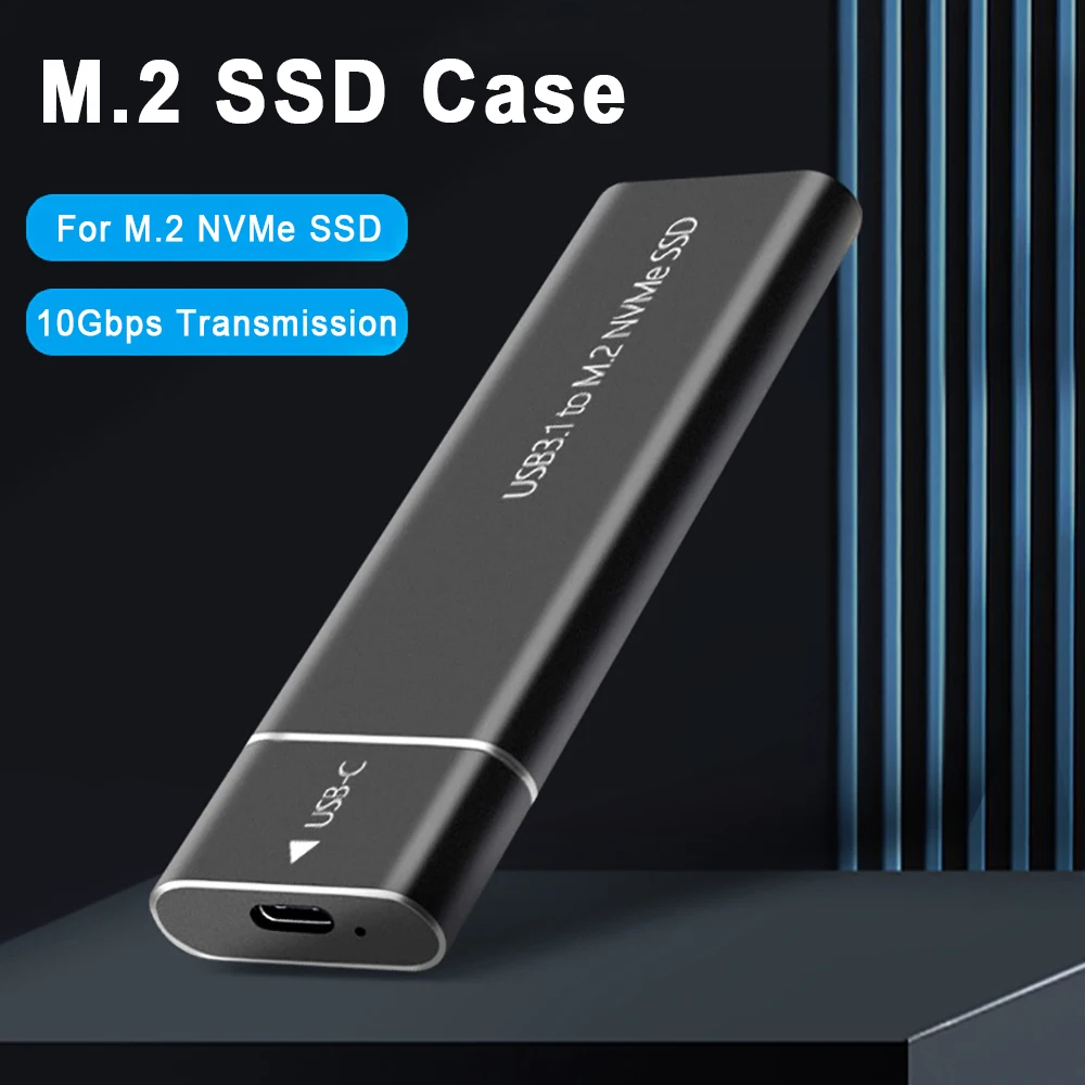 M2 SSD Case NVME M2 Enclosure NVMe 10Gbps PCIe SSD Box M.2 to USB Type C 3.1 SSD Adapter for NVME PCIE NGFF SATA SSD Disk Box