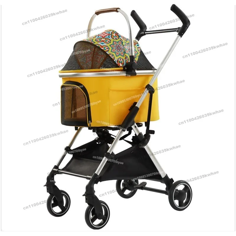 For Fashion Pet Cart Lightweight Folding Cart Bag Separate Outdoor Multi-cat Dog Cart