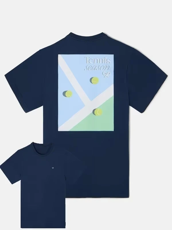 

2025 Summer Tennis Season Cotton T Shirt Women's Classic Print Cotton Casual Round Neck Short Sleeve Unisex Tee gothic y2k top