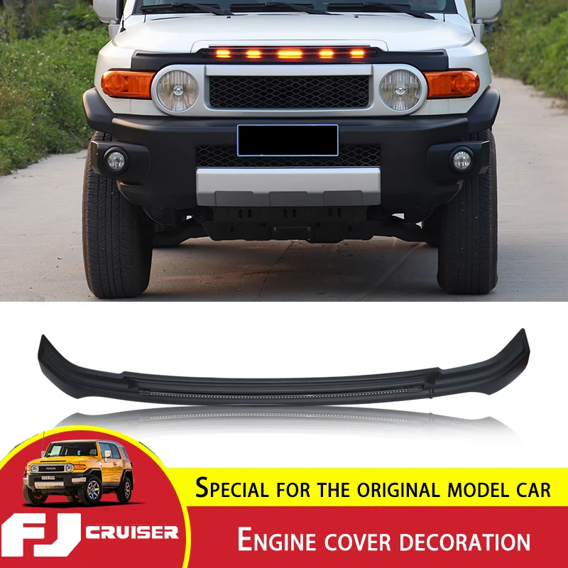 For Toyota FJ Cruiser Hood Trim Flow Light Sandstone Retaining Strip FJ Cruiser Engine Cover Decoration Light Auto Accessories