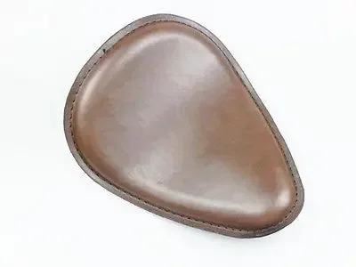 Brown Vintage Retro Motorcycle Leather Solo Seat Chopper Old Shool Custom CB XL