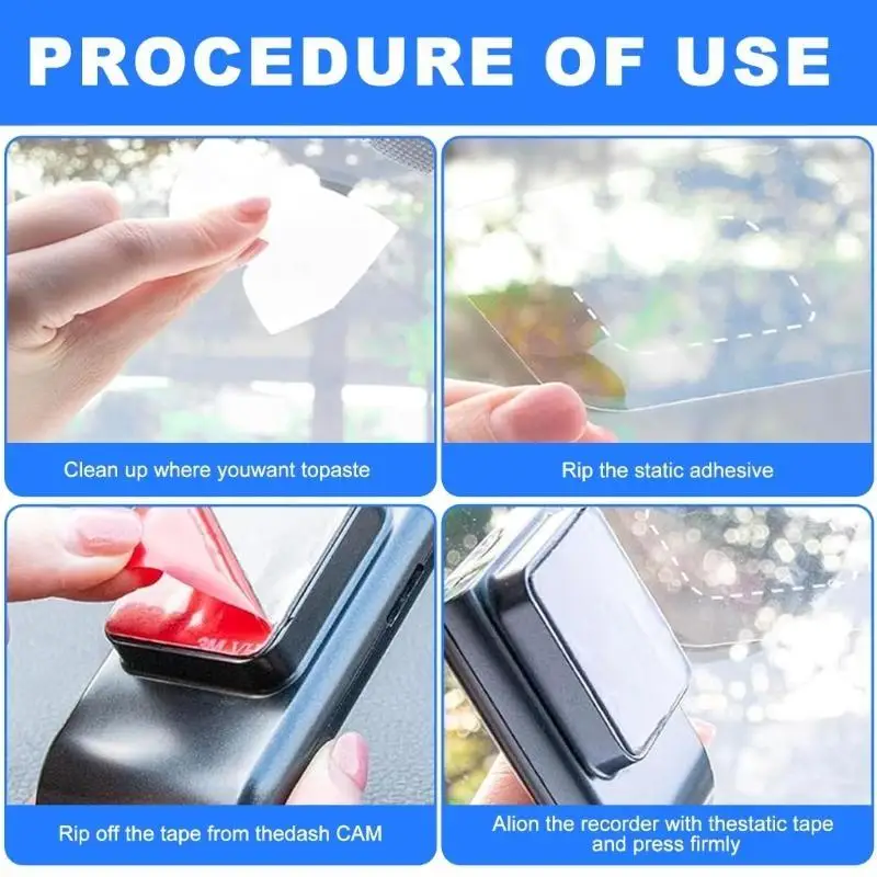 Picture 5: Electrostatic Films For Windshield Mount Dashcam Antifall Clear Adhesive Sticker