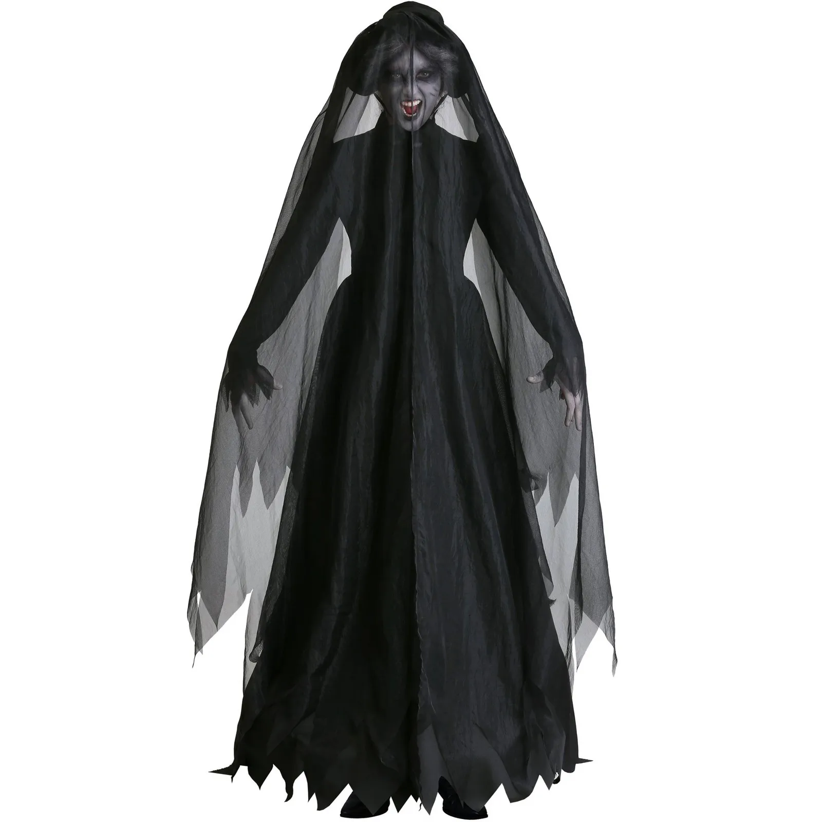 Halloween Braut Hexe Cosplay Kostüm für Frauen lustige Party Outfits Halloween beängstigend Horror Vampir Cosplay Gaze Kleid Frauen