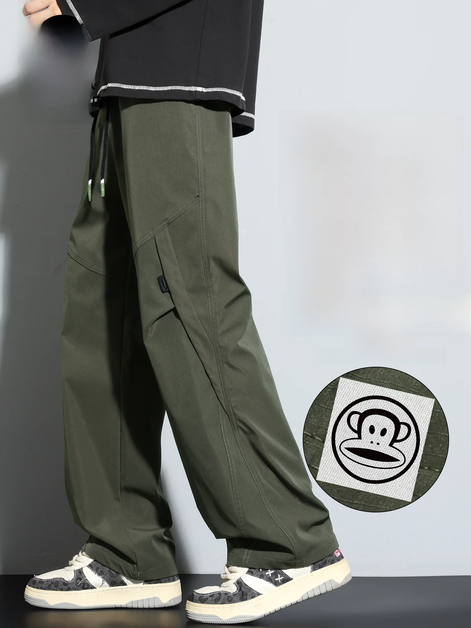 

PaulFrank Outdoor Workwear Casual Pants Men's Spring New Loose Trendy Brand Drape Straight Leg Long Trousers