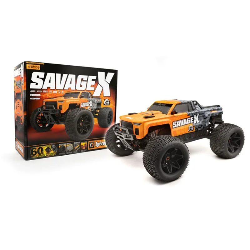 HPI Savage 4.6 Large F FLUX Remote-Controlled RC Gas/Electric Off-Road Vehicle Model No 160101 Cool Gift  For Boys Toys