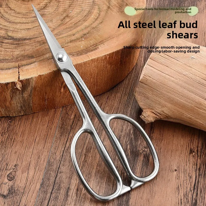 Stainless Steel Bonsai Flower Arrangement Scissors, All-Steel Leaf Bud Scissors, Bonsai Trimming, Floral Cutting, Branch Scissor