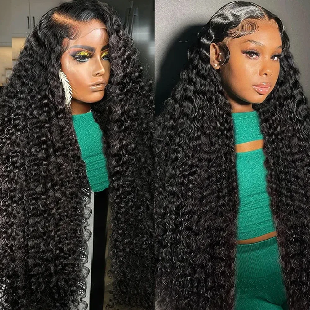 

30 40 Inch Deep Wave 13x6 HD Lace Front Wig 220 Density 7x6 Glueless Lace Frontal Wig Water Curly Wave Human Hair Wigs for Women