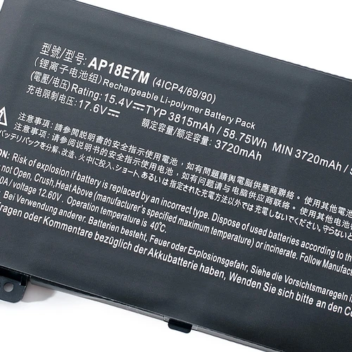 Imagen 2 del producto Keyuan AP18E7M 58,75wh AN517-52 AN517-51 AN515-54 AN515-43 batería para Acer Nitro 5 AN515-44 AN715-51 PH315-52 PH315-53 PH317-53