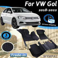 Custom Automotive Car Floor Mats For VW Gol 2018 2019 2020 2021 2022 Auto Luxury Leather Men Women Car Mats Full Coverage