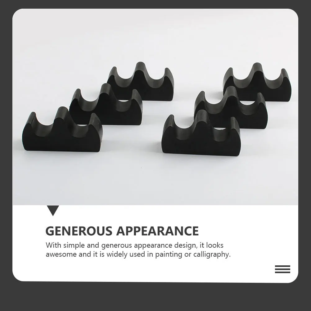 

6Pcs Plastic Chinese Brush Rack Exquisite Details Stable Bottom Suitable for Calligraphy Drawing Gifts Calligraphy Brush Rack