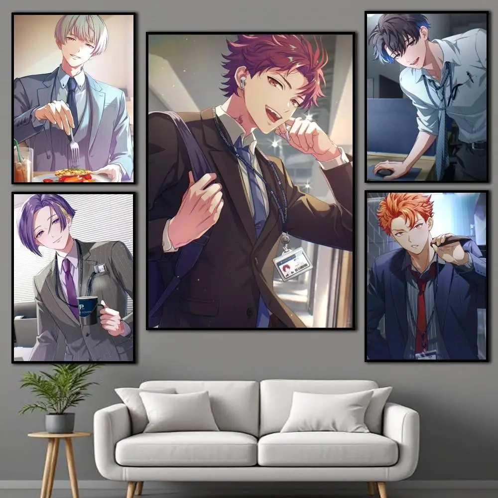 

Paradox-Live All CharacterS Art KNT Poster Self-adhesive Art Waterproof Paper Sticker Coffee House Bar Room Wall Decor