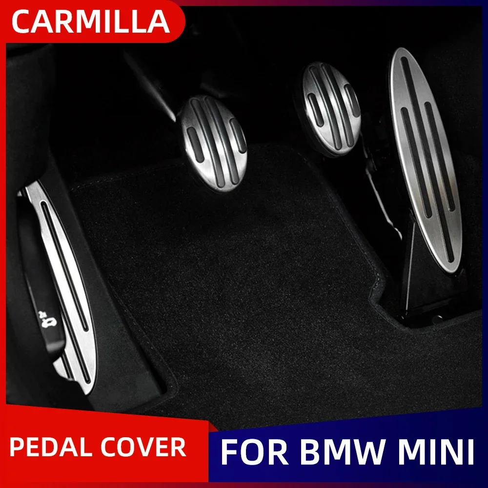 Auto Fußstütze Gas Bremse Kupplung Pedal Abdeckung für BMW Mini Cooper JCW S R55 R56 R60 R61 F54 F55 F56 F60 Edelstahl AT/MT – Detail 3