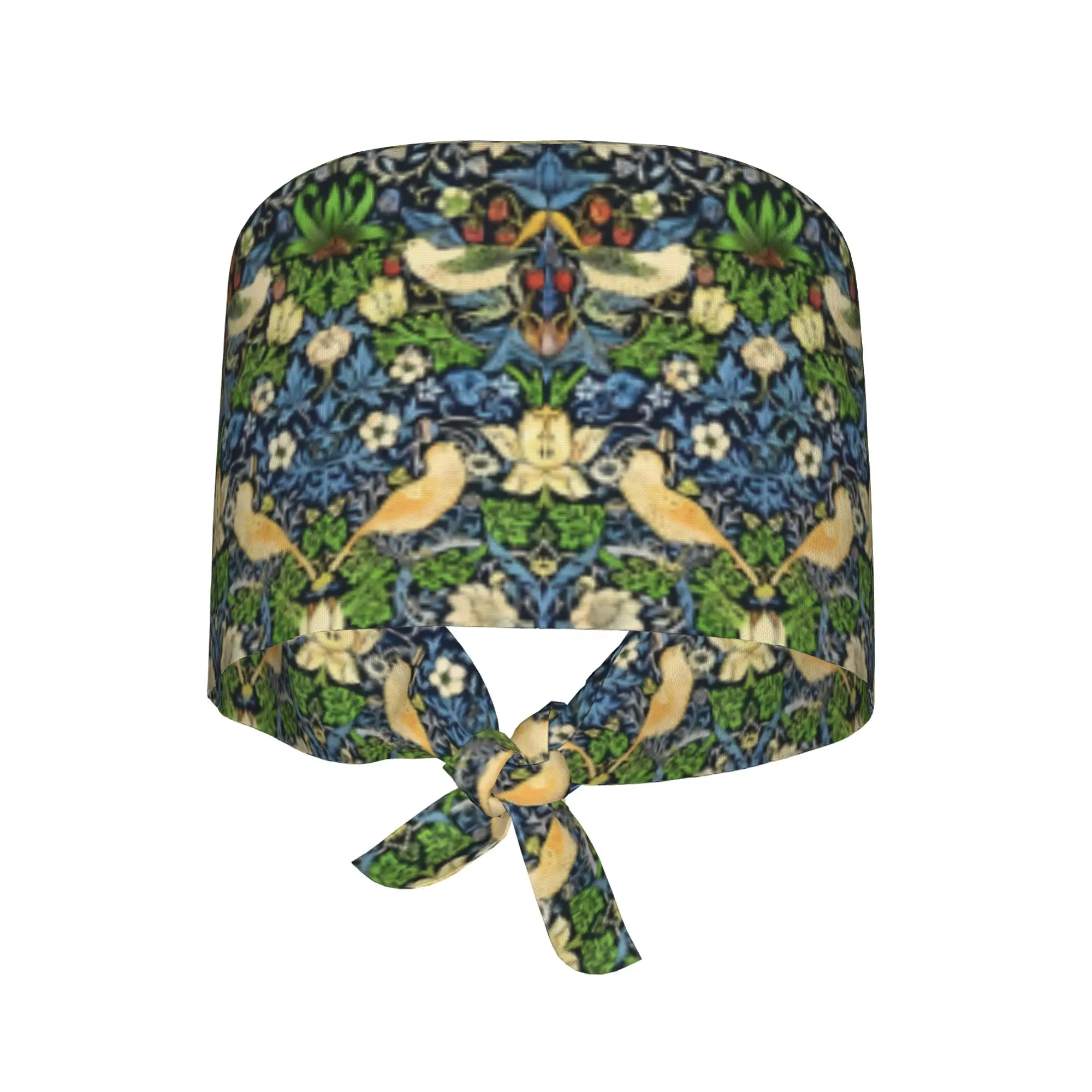 Nouveau Bird And Flower  WorkCap Work Working Cap Adgusted Fashion Printed Multi-Scenario