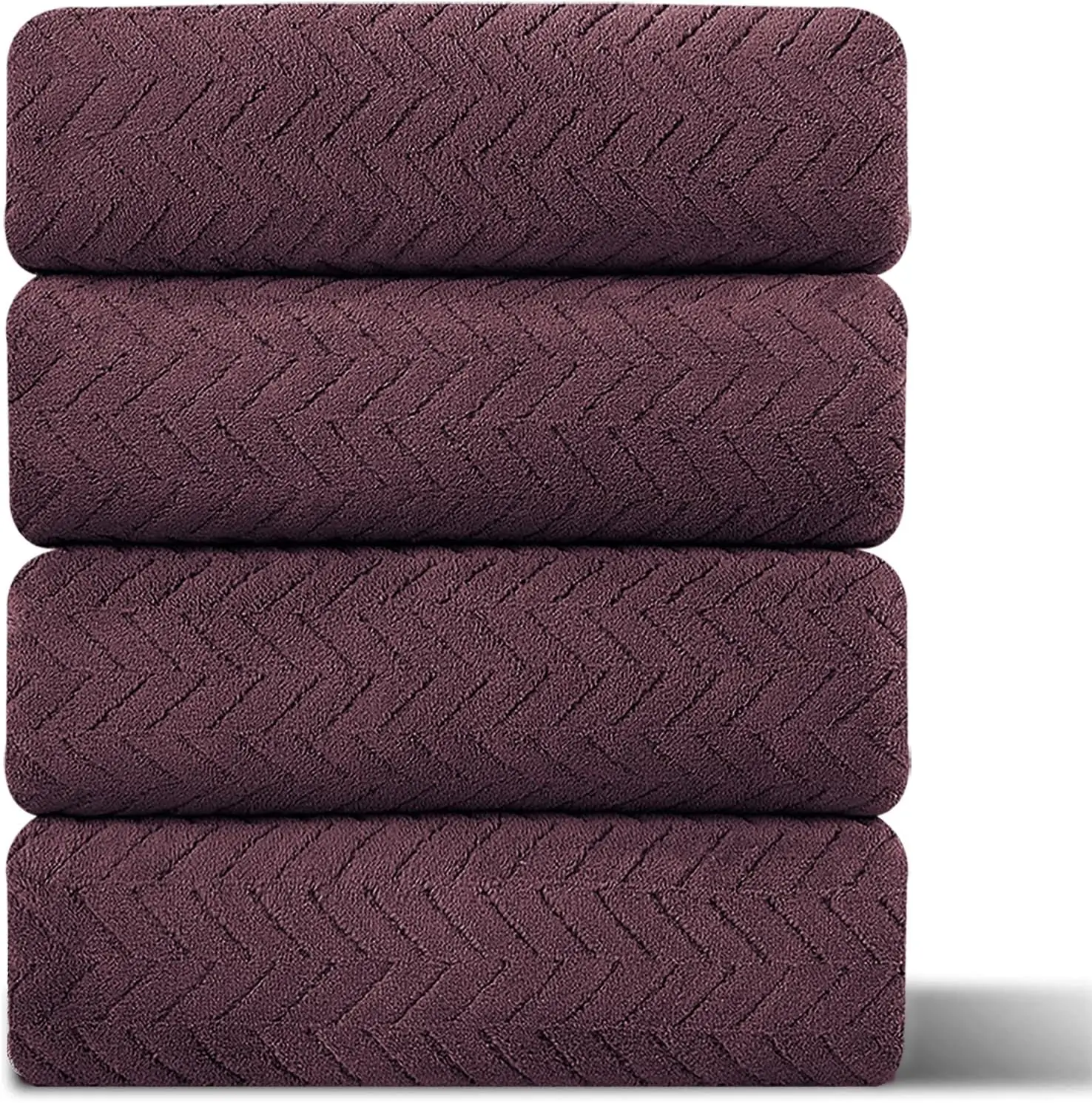 

4 Pa Large Bath Towels Set 35""X70"" Bury Oversized Bath Sheet Chair Towels, 600 Gsm Ultra Soft & Absorbent Towels For