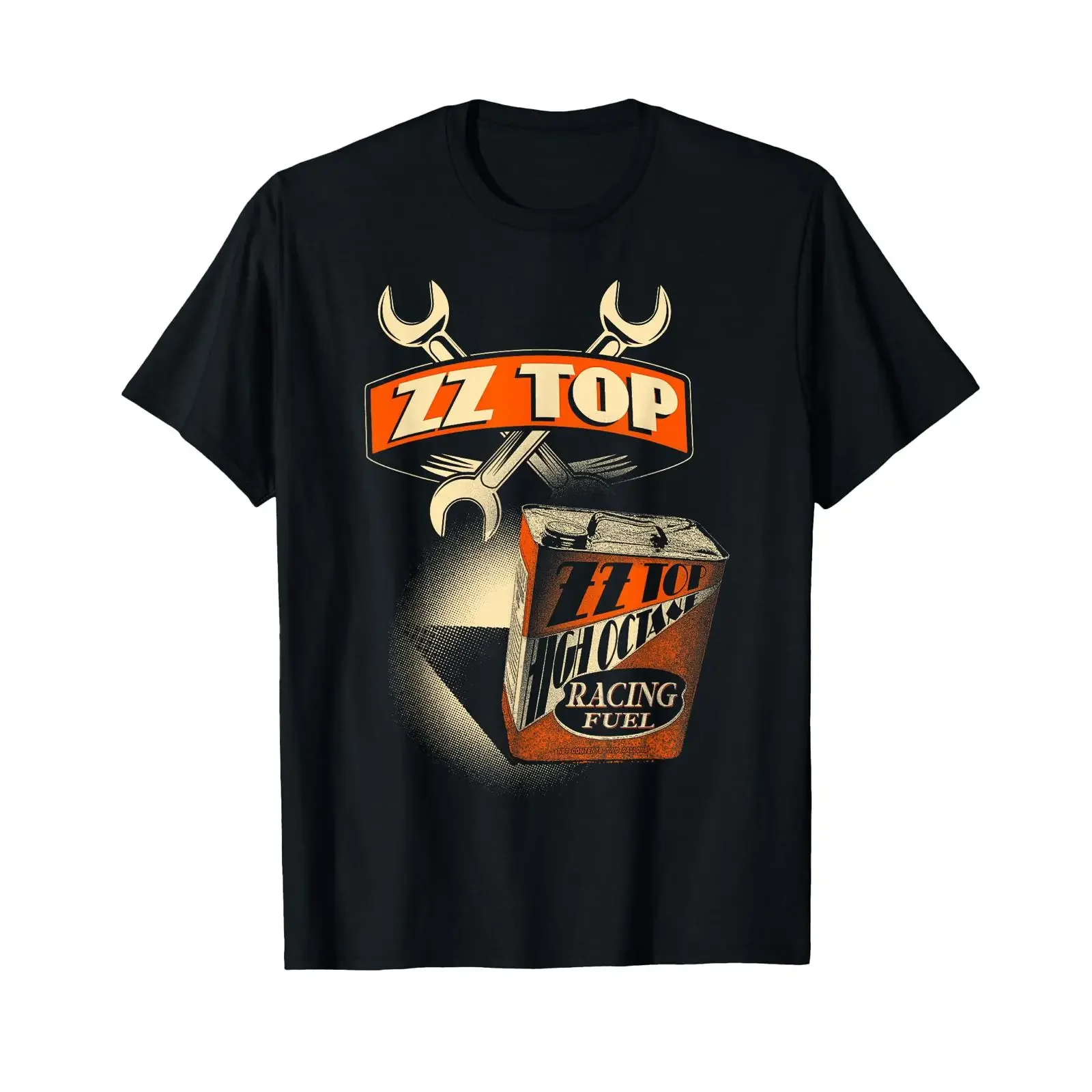 ZZ Top Racing Fuel T Shirt vintage Washed streetwear Stretched Versatile Casual Top For Everyday Wear Slightly fashion homme