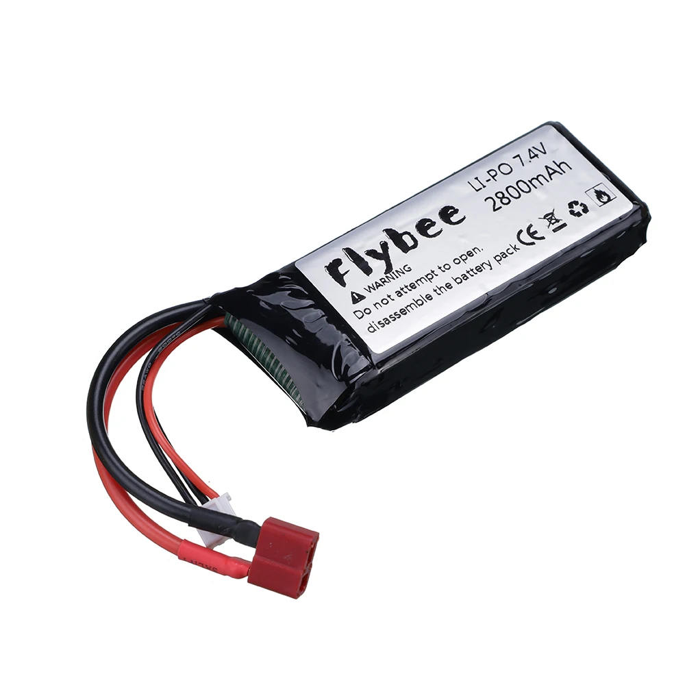 Rc Lipo 2800mah 2S 7.4V แบตเตอรี่ Lipo สําหรับ Wltoys 144001 124018 124019   12423 12428 รถ RC รถบรรทุกถังของเล่นชิ้นส่วนแบตเตอรี่พร้อมปลั๊ก T