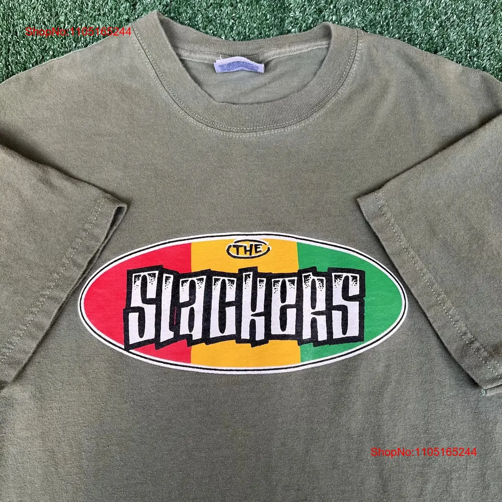 VTG Y2K Camiseta de música The Slackers Ska Rocksteady Reggae NYC Band para hombre Gráfico transpirable estirado lavado vintage medio