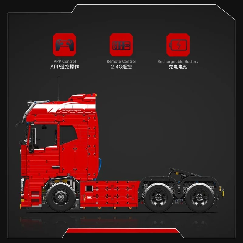 Stampo Re 19015 19015T Tecnico Auto Building Block di Controllo Remoto Trattore Camion Modello di Montaggio Giocattoli di Mattoni Per Bambini Regalo Di Natale
