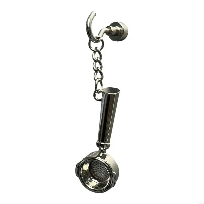 Miniature Coffee Brewing Tool Keychain with Hook For Fridge Decors Gift