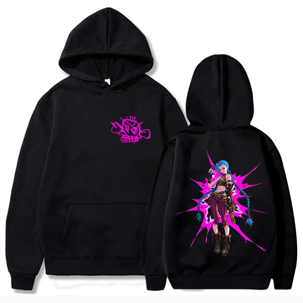 Arcane-Jinx Hoodie Unisex Harajuku Pullover Tops Hoodie Fan Gift