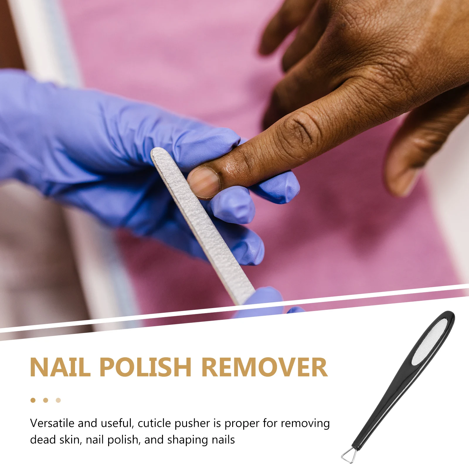 مزيل الجلد للبشرة من الفولاذ المقاوم للصدأ عالي الجودة لأظافر القدم وأدوات طلاء الأظافر المعدنية #1