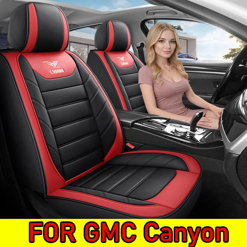 

Чехол на автомобильное сиденье GMC Canyon, четыре сезона, мягкая искусственная кожа, водонепроницаемая, износостойкая, водонепроницаемая, из искусственной кожи