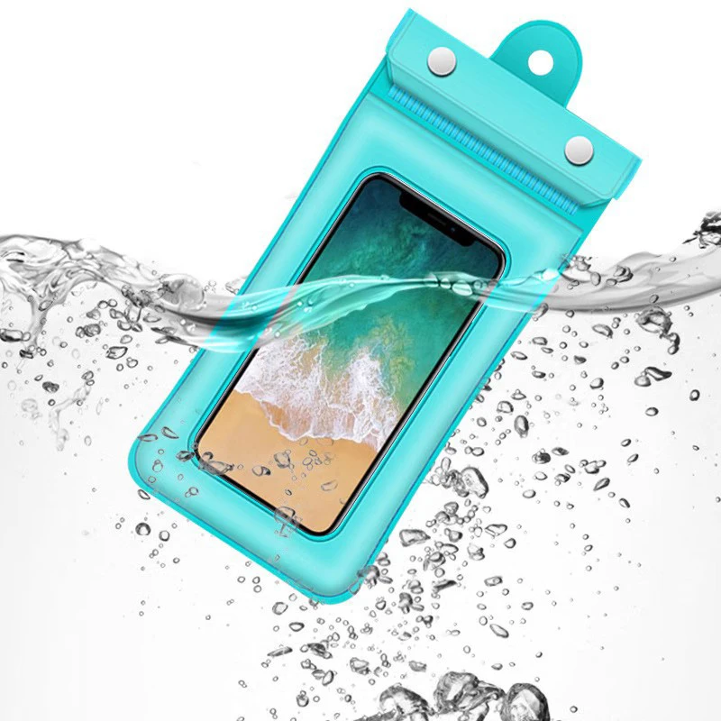 Phone Waterproof Bag Touchscreen Inflatable Floating PVC Sealed Airbag Watertightness Mobile Pouch Wallet Bag Cellphone Purse