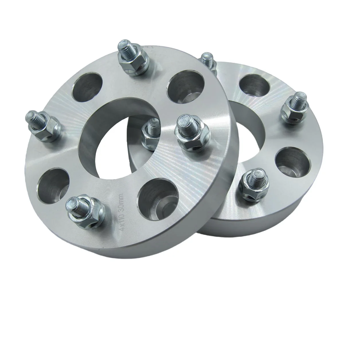 A Pair of 4x110 ATV UTV Forged Aluminum ATV Wheel Spacers 30mm M10X1.25 Nuts for CF Moto 850cc , 1000 cc, KYMCO 700cc