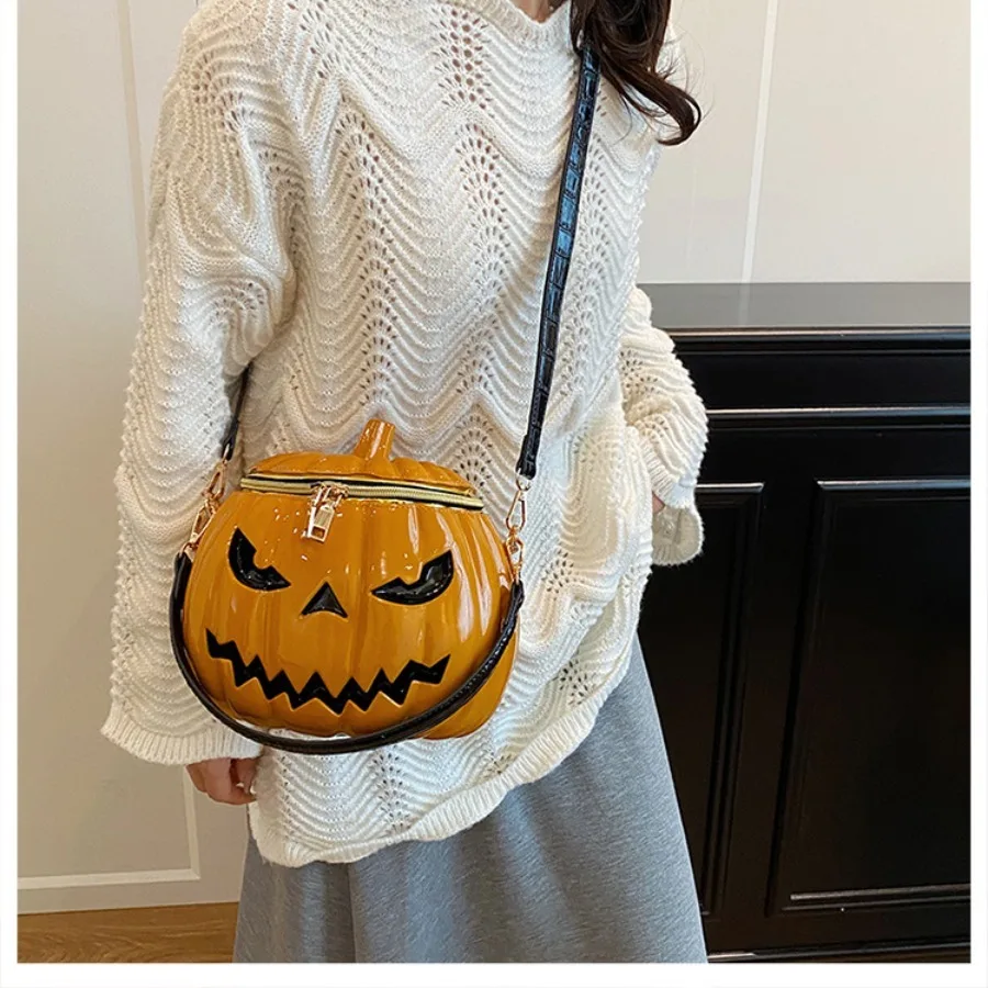

Новая стильная странная и забавная имитация сумки с тыквой, ниша с иностранным вкусом, ручные женские сумки через плечо через плечо на Хэллоуин