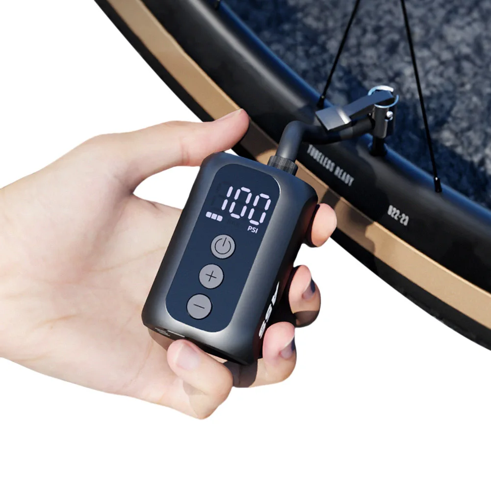 100 PSI Portable Air Pump LED Display Wireless Ball Pump Multifunctional Air Compressor USB Rechargeable for Basketball Soccer