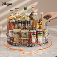 1PC Rotating Spice Rack, Multi-Functional Kitchen Storage Rack, Seasoning, Soy Sauce, Vinegar Storage Tray