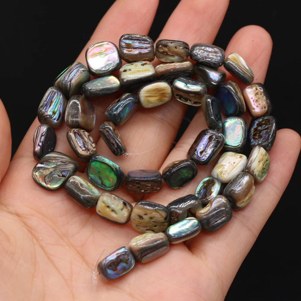 Natural Shell Beaded Abalone Irregular Beads Charms for DIY Women Men Necklace Bracelets Jewelry Making Supplies Accessories