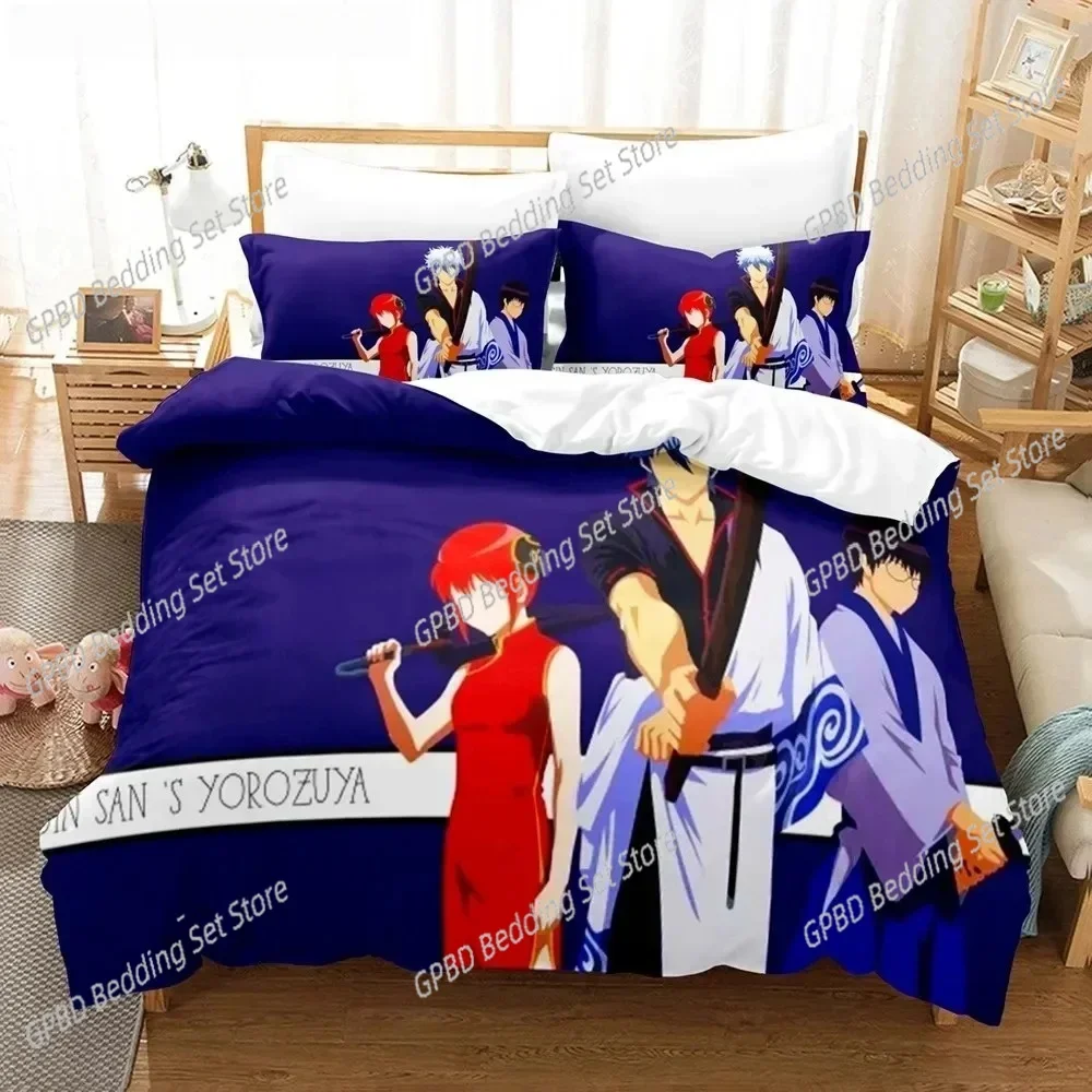 

New 3D Print Anime Gintama 3D Duvet Cover Bedding Set Comforter Linen Pillowcases Home Decor Single Double Twin King Queen