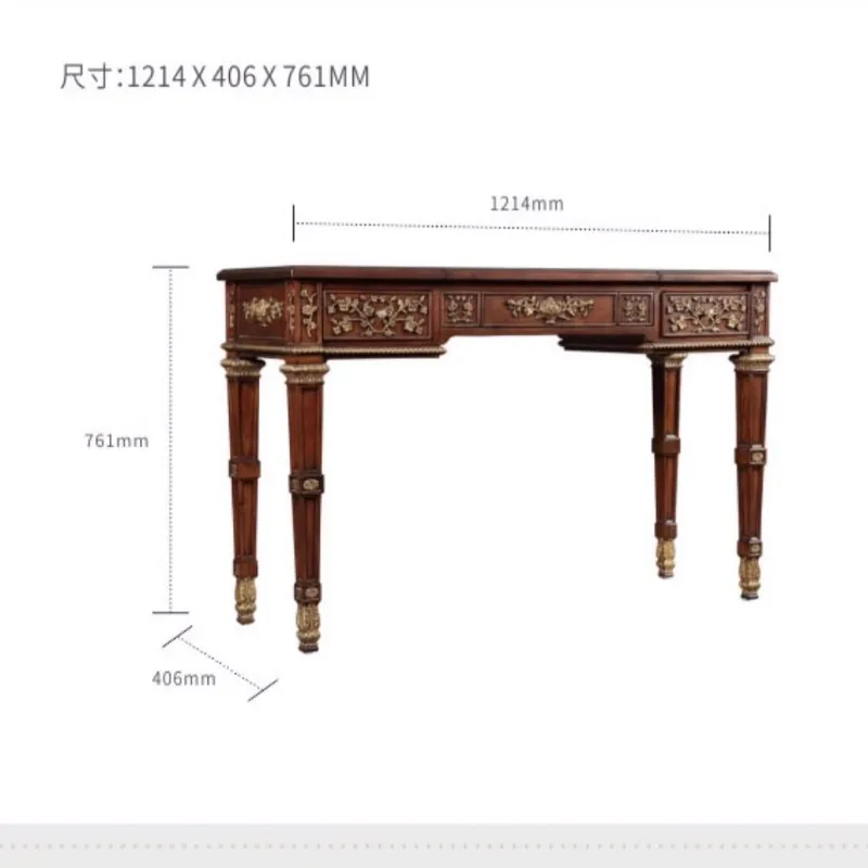 

Carved solid wood English small apartment Windsor Fort series bedroom furniture customization