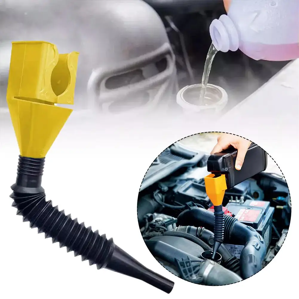 Auto di Plastica Olio Versamento Mani libere A Baionetta Imbuto di Carburante Imbuto Tubo Pieghevole Portatile Moto Benzina Riempimento Telescopio F9h6