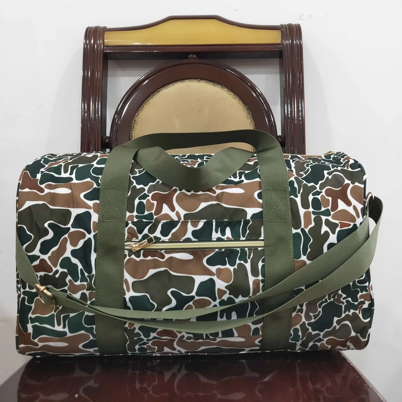 Wholesale Boutique Children Bag Toddler Outdoor Portable Baby Boy Kids Adult Green Camo Handbag