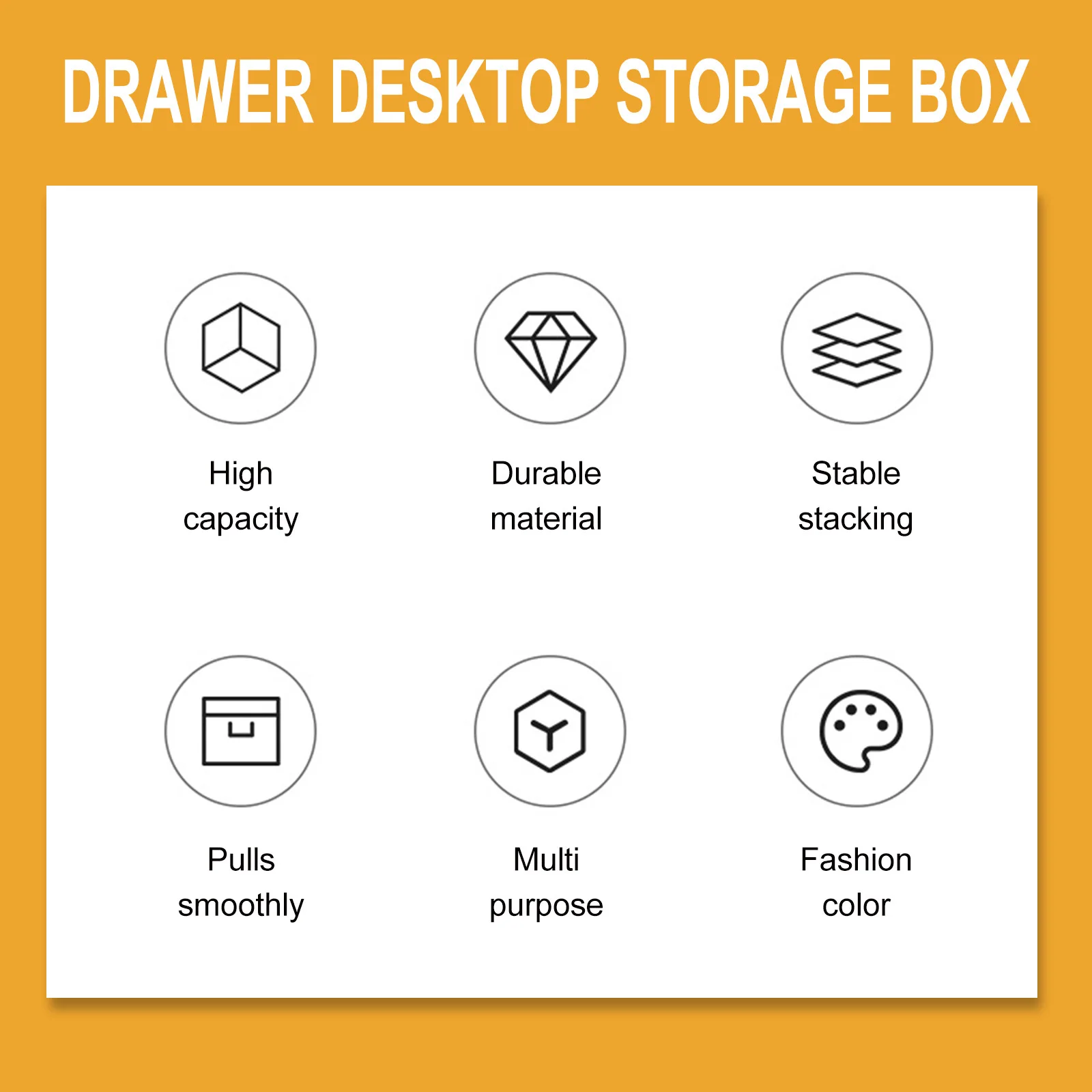 

4Pcs Desktop Storage Box Drawer Type Sturdy Plastic Organizing Case for Household School Sundries Tabletop Use