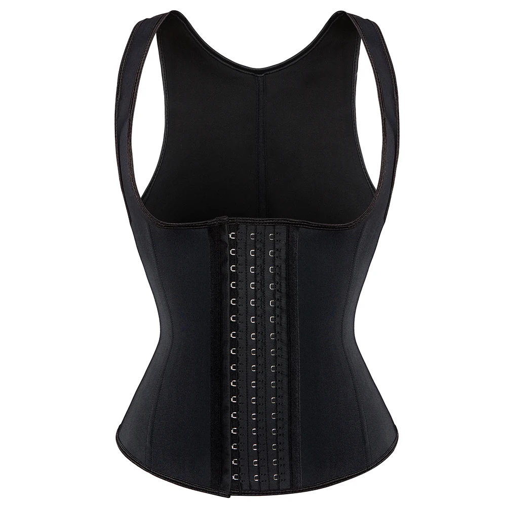 Latex Corset Vest Slimming Cincher Chest Binder Shaper 9 Steel Boned Waist Trainer