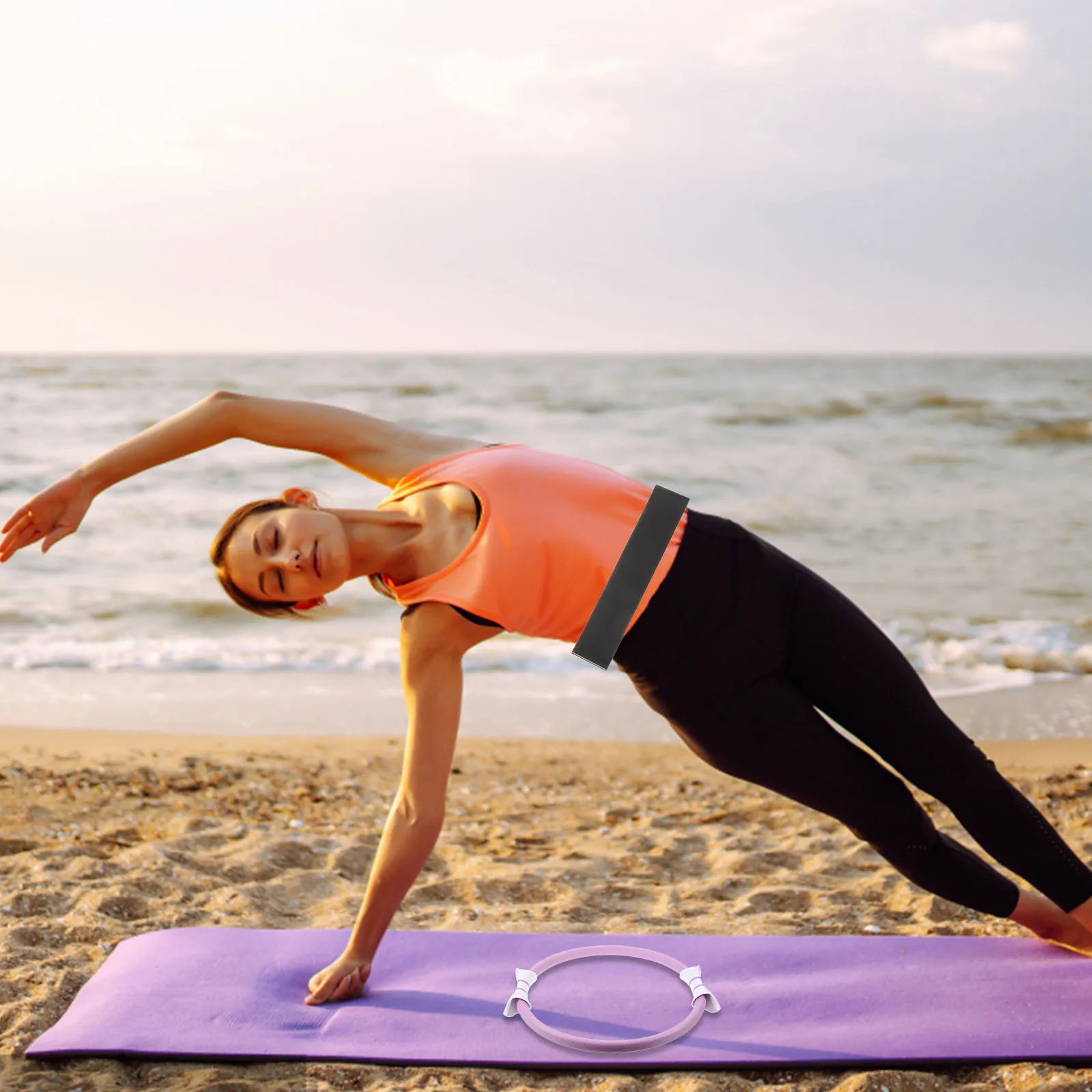 Pilates Ring Non-Slip High Resistance Fitness Circle for Inner Thigh Toner Home Exercise Muscle