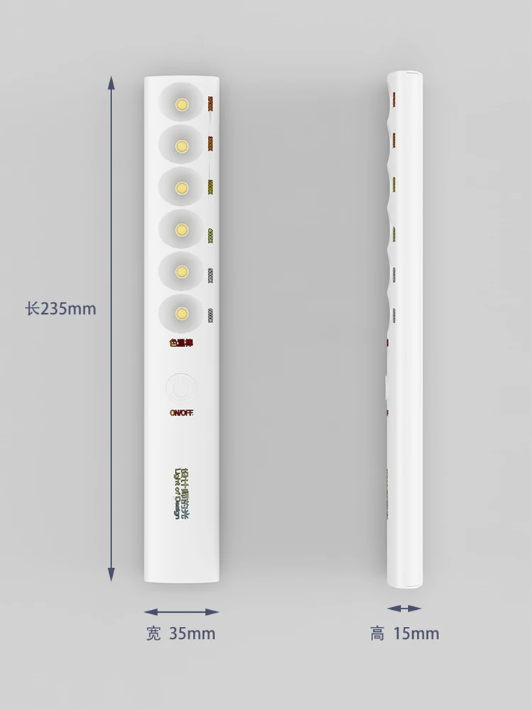 Lampu stik tampilan suhu warna desainer portabel instrumen kontras temperatur warna pena suhu lampu sorot t