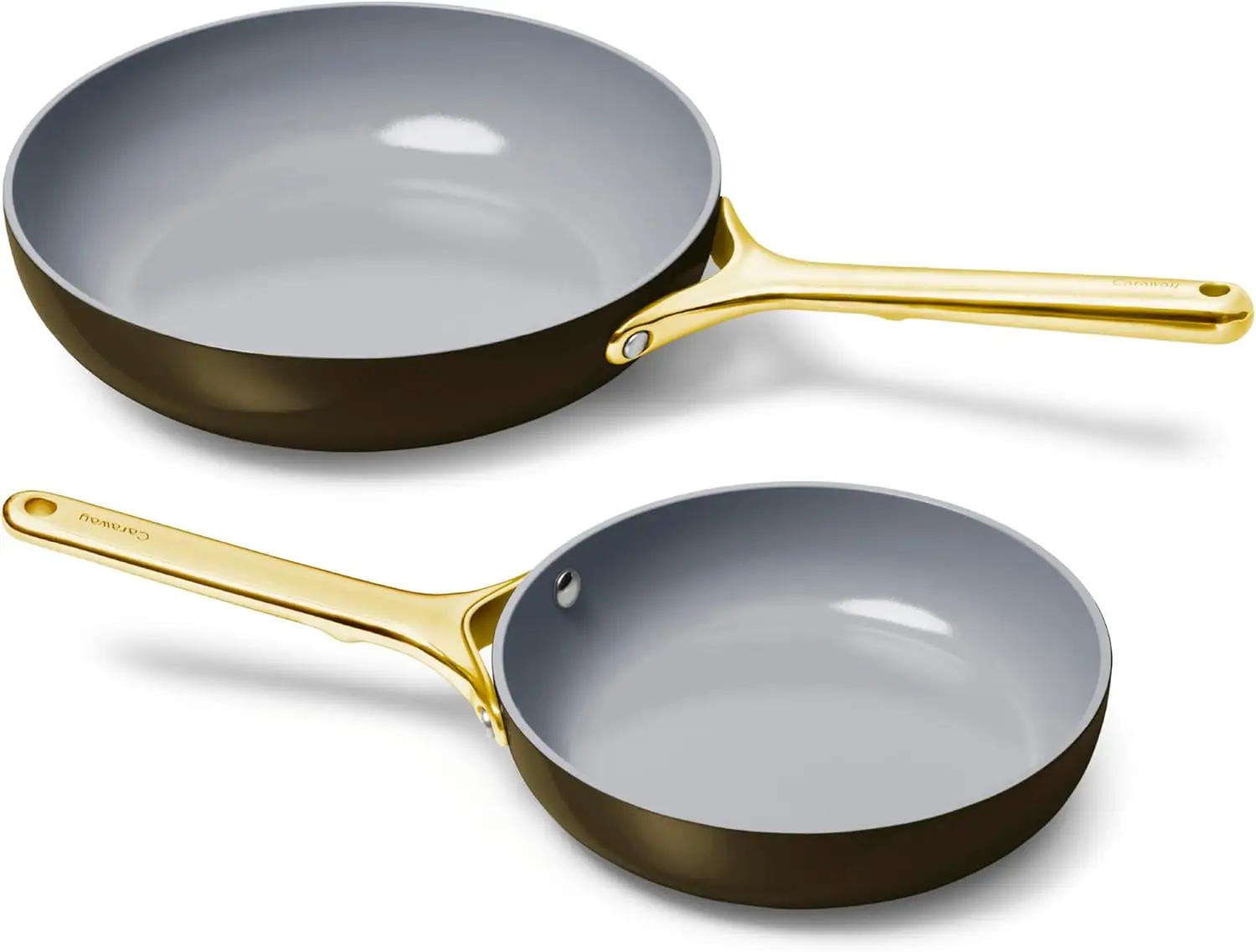 

Caraway Fry Pan Duo - Nonstick Ceramic Frying Pan (8" & 10.5”) - Non Toxic, PTFE & PFOA Free - Oven Safe & Compatible with All S