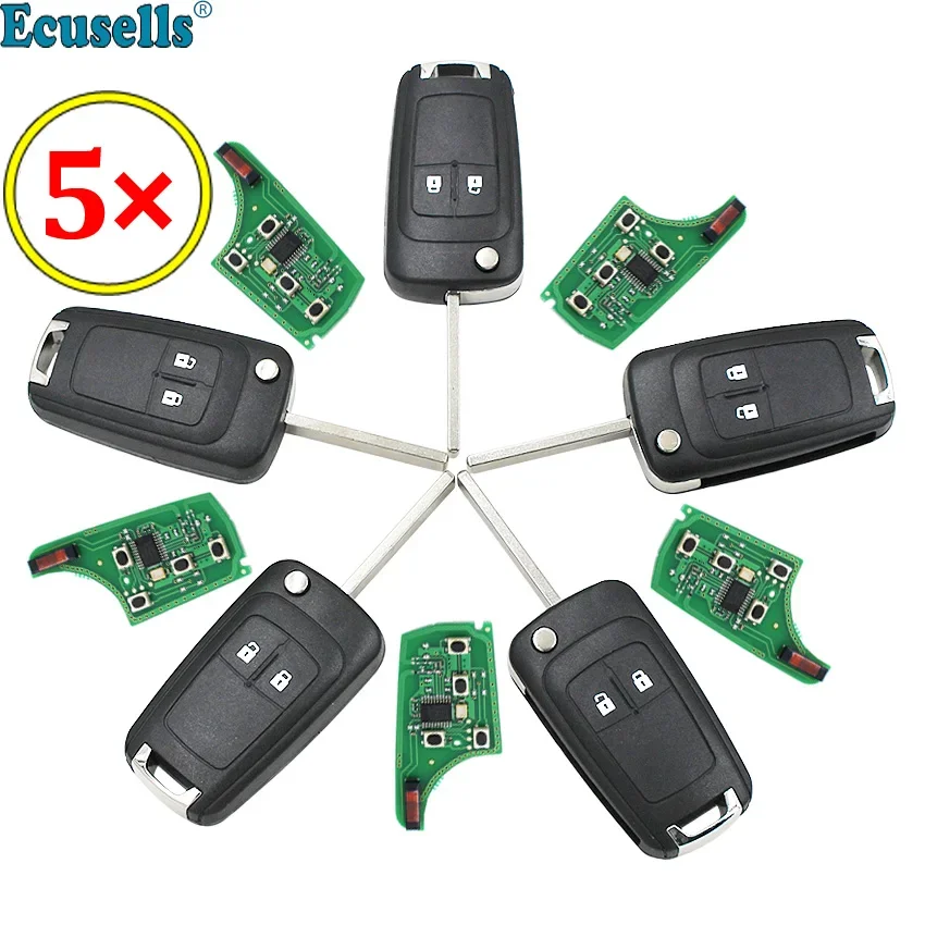 

5pcs/lot 2 Button Remote Key Fob 315mhz 433mhz with ID46 Chip for Opel Astra J Zafira B Insignia HU100 Uncut