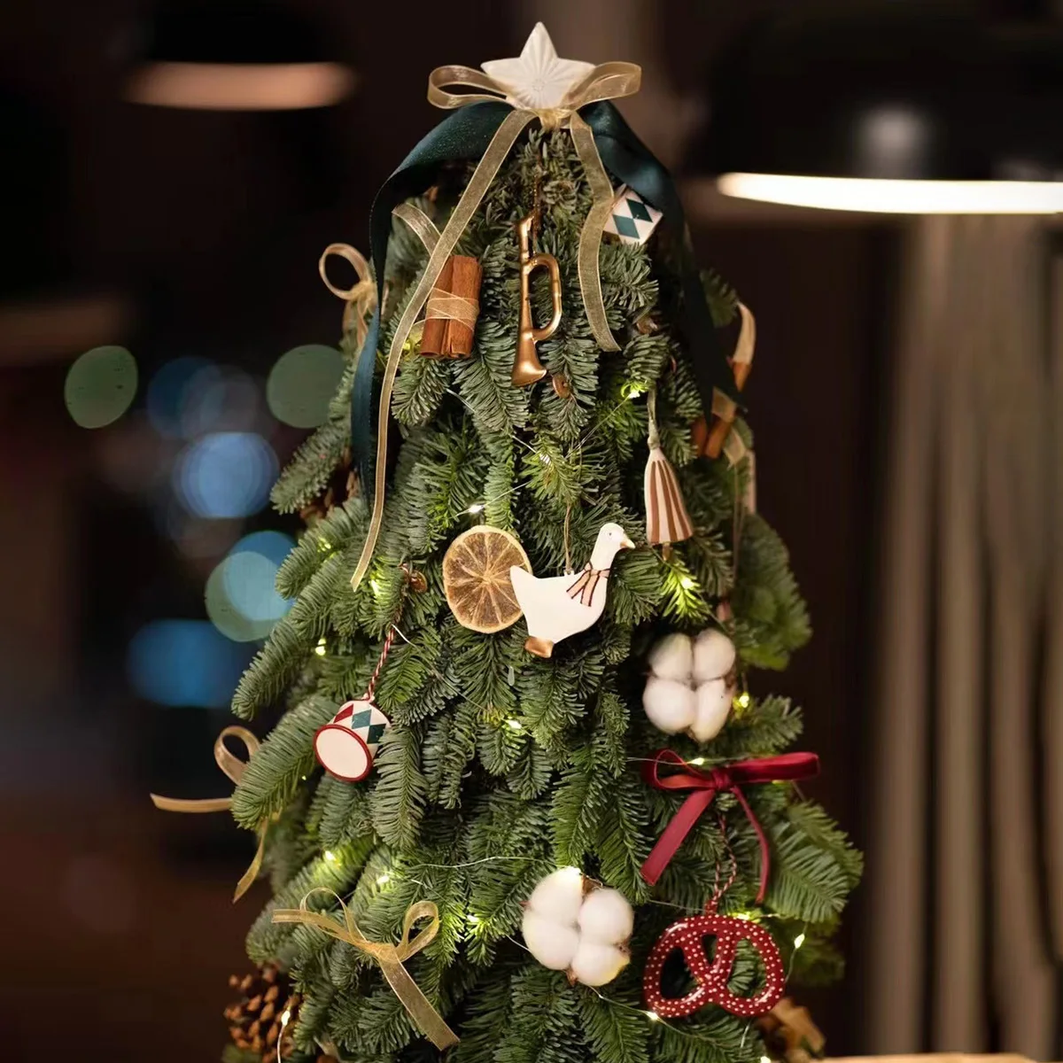 Aizulhomey-Dupla Face Metal Enfeites De Natal, Pintados À Mão, Pingente De Ferro, Decoração De Árvore De Natal, Artes Artesanato Presentes